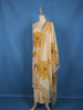 Beige Floral Printed Tussar Silk Salwar Suit With Printed Dupatta