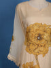 Beige Floral Printed Tussar Silk Salwar Suit With Printed Dupatta