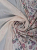 Beige Floral Sequin Designed Net Saree - Diadem