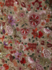 Beige Floral Sequins and Thread Embroidered Design Georgette Palazzo Suit with Choker Dupatta