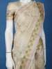 Beige Floral Woven Design Tissue Silk Saree
