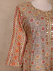 Beige Geometric Design Cotton Salwar Suit