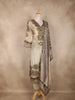 Beige Geometric Printed  Design Crepe Straight Cut Salwar Suit with Dupatta