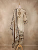 Beige Geometric Printed  Design Crepe Straight Cut Salwar Suit with Dupatta