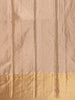 Beige Gold Brocade Woven Kanchipuram Tissue Silk Saree
