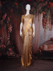 Beige Gold Brocade Woven Kanchipuram Tissue Silk Saree