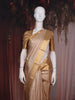 Beige Gold Brocade Woven Kanchipuram Tissue Silk Saree