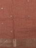 Beige Gold Geometric Zari Woven Design Semi Tussar Saree