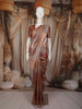 Beige Gold Geometric Zari Woven Design Semi Tussar Saree