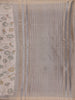 Beige Grey Floral Design Tissue Silk Saree with Zari Border