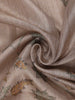 Beige Grey Floral Design Tissue Silk Saree with Zari Border