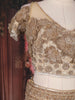 Beige Heavy Sequins and Beads Embroidered Design Mermaid Net Lehenga With Dupatta