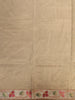 Beige Mini Checked Design Tissue Designer Saree with Floral Border