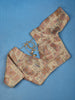 Beige Motifs Design Silk Readymade Blouse