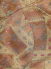 Beige Motifs Design Silk Readymade Blouse