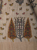 Beige Multicolor Tree Motif Printed Tussar Silk Saree - Diadem
