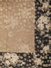 Beige Polka Woven Design Organza Saree with Contrast Black Floral Border