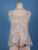 Beige Sequin Design Georgette Palazzo Suit