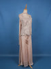 Beige Sequin Design Georgette Palazzo Suit