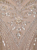 Beige Sequins and Beads Embroidered Design Net Mermaid Gown