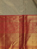 Beige Solid Woven Design Pure Kanchipuram Silk Saree