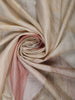 Beige Stripes And Geometric Design Semi Tussar Saree