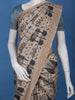 Beige Tree Motif Printed Tussar Silk Saree - Diadem