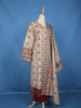 Beige With Maroon Floral Printed Cotton Palazzo Suit