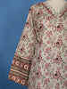 Beige With Maroon Floral Printed Cotton Palazzo Suit