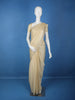 Beige Bead Work Designed Organza Designer Saree - Diadem