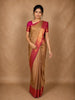 Beige Butta Design Kanchipuram Silk Saree