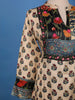 Beige Floral Printed Rayon Kurti
