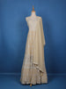Beige Floral Designed Anarkali Georgette Gown - Diadem