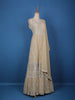 Beige Floral Designed Anarkali Georgette Gown - Diadem