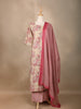 Beige Floral Designed Cotton Salwar Suit - Diadem
