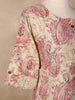 Beige Floral Designed Cotton Salwar Suit - Diadem