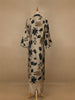 Beige Floral Designed Semi Silk Salwar Suit - Diadem