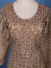 Beige Floral Embroidery Net Bridal Pakistani Lehenga