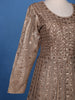 Beige Floral Embroidery Net Bridal Pakistani Lehenga