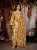 Beige Floral Print Cotton Salwar with Dupatta