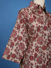 Beige Floral Printed Cotton Shirt Collar Salwar Suit Set - Diadem