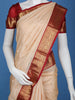Beige Floral woven Silk Saree - Diadem