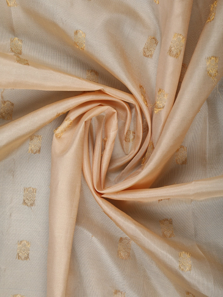 Beige Floral woven Silk Saree - Diadem