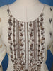 Beige Ikat Embroidered Salwar Suit with Brown Tie-Dye Dupatta - Diadem
