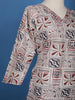 Beige Multicolor Geometric Printed Cotton Straight Cut Salwar Suit Set - Diadem