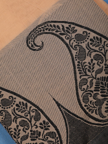 Beige Paisley Deisign Cotton Saree - Diadem