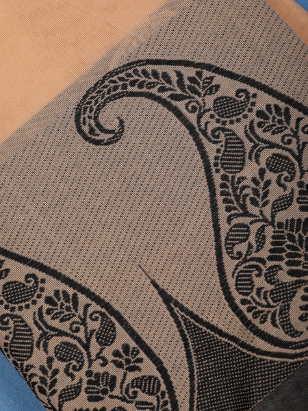 Beige Paisley Deisign Cotton Saree - Diadem