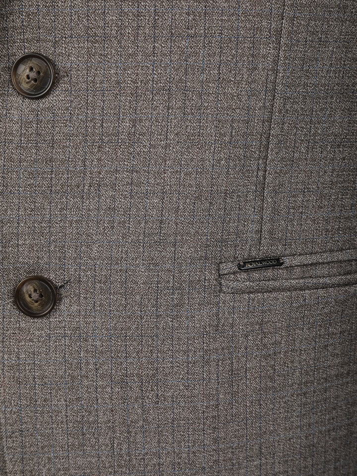 Beige Plain Men's Suit for Formal Wear - Diadem