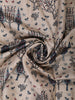 Beige Tree Motif Printed Tussar Silk Saree - Diadem