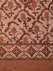 Beige and Rust Brown Kalamkari Printed Design Mixed Silk Cotton Fancy Saree